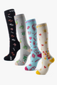 Positive Vibes Bamboo Compression Socks 4 Pack